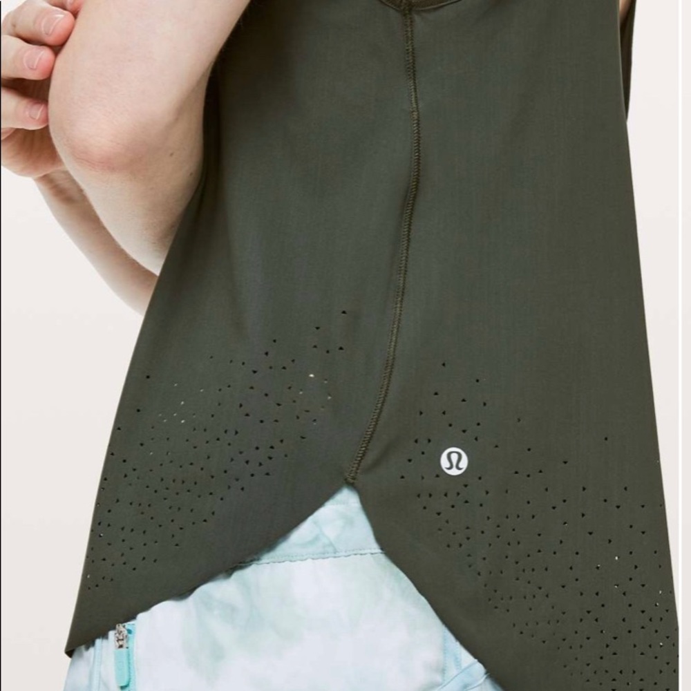 Lululemon Set Free Run Tank Camo Green 4 - image 3